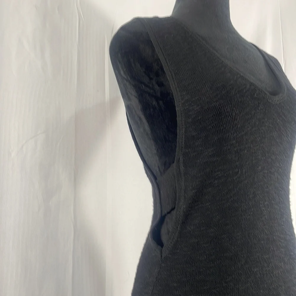 Express Black high low sheer, peek a boo side top, dress,cover, V neck,XS - Picture 4 of 12